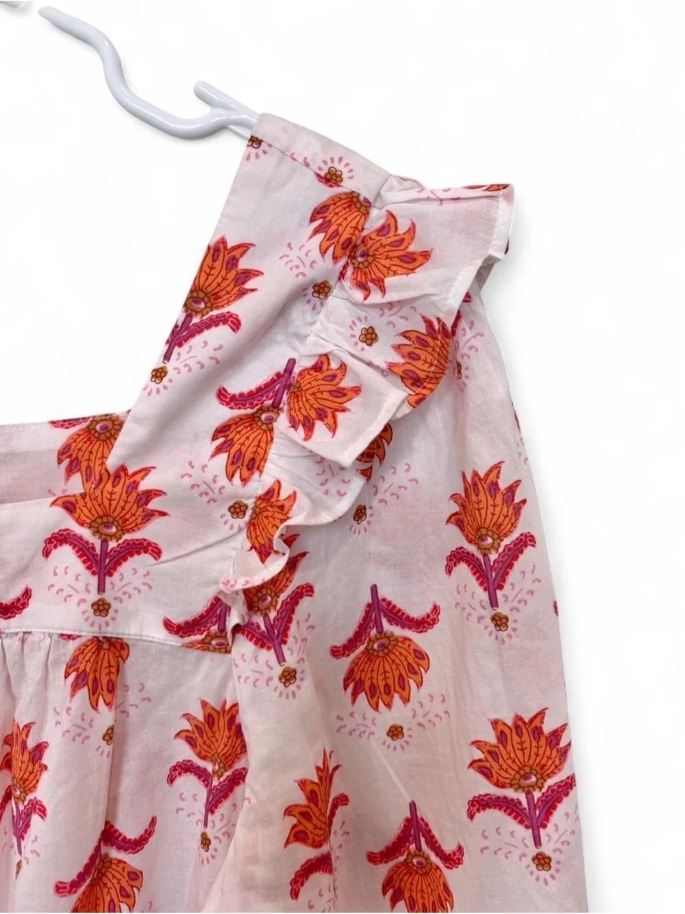 J. Crew Floral Square Neck Ruffle Detail Peasant‎ Blouse Small Lightweight Chic